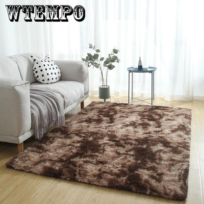 Coffee table mat Nordic wind plush carpet plush floor mat living room carpet soft bedroom blanket