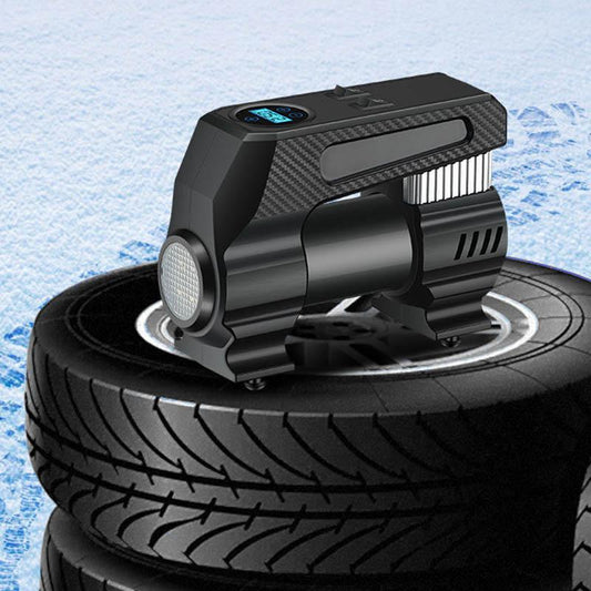 Car Inflatable Pump Air Pump Portable Car Electric Double Cylinder Car Tire Multi-function Tire Refilation Pump Pointer Release Light