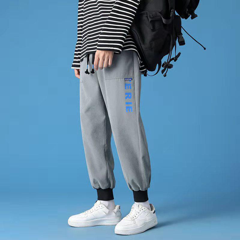 Men's Spring and Autumn Casual Pants Trendy Loose-fitting Sports Pants All-match Cropped Trousers