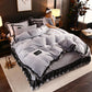 Duvet Cover Flannel Fleece Duvet Cover Comforter Case Winter Soft Warm Plush Duvet Cover
