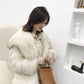 Winter Women's Korean Version of Loose Fur Coat Large Fur Collar Lapel Mid-length Raccoon-like Thick Warm Coat