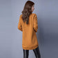 Women's Mid-length Knit Sweater Loose  Irregular Hem Pullover Sweater  Knitted  Dress  with Pockets
