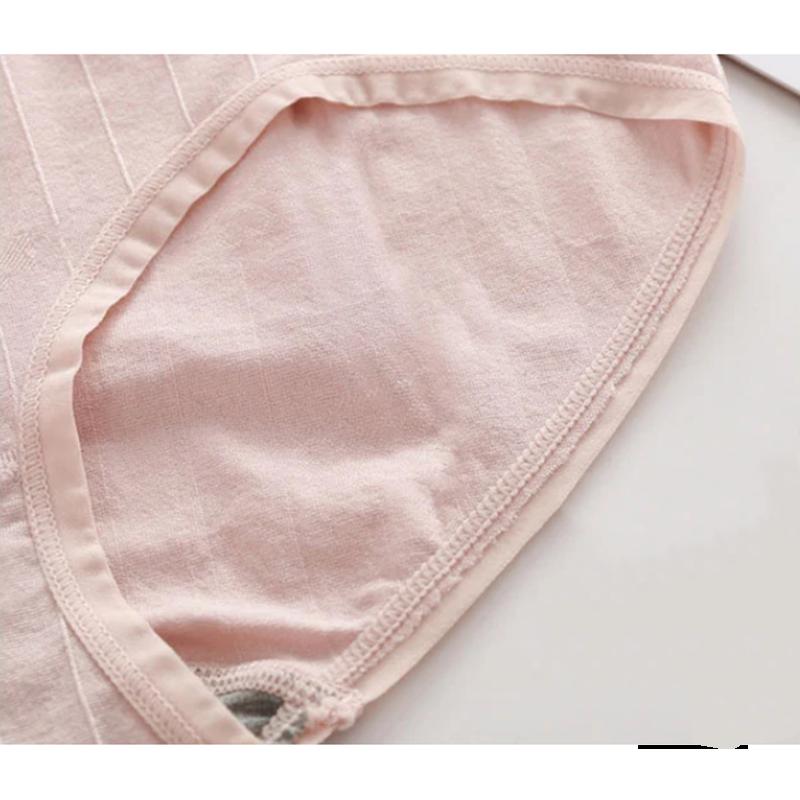 4 Packs Women's Underwear Cotton File Mid-waist Breathable Soft Panties Graphene Antibacterial Briefs Abdomen and Hips Underpants Oversized Underwear