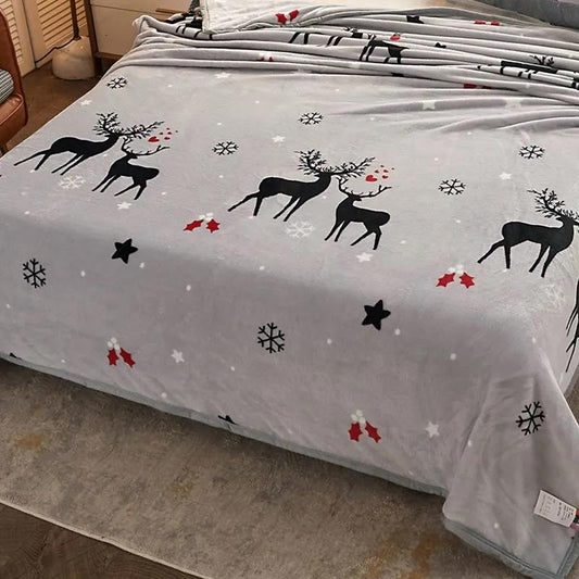 Blanket Thicken Warm Coral Fleece One-piece Single Double Quilt Blanket Winter Bedroom Nap Blanket Student Dormitory Plush Quilt