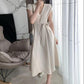 Super Fairy Sweet V-neck Dress White Waist Was Thin and Gentle Style Ladies Temperament Long Dress Female Summer
