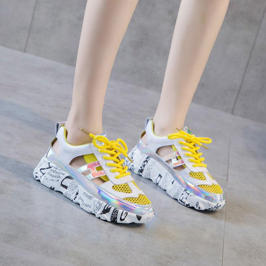 Plus Size 35-40 Summer Fashion Women Mesh Shoes Cutout Beach Casual Sandals Women Flip Flop Sandals