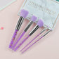 7pcs face eyeshadow foundation makeup brush liquid glitter crystal handle