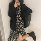 French Retro Floral Skirt Summer Mid-length Skirt Temperament High-level Sense of Short-sleeved Dress Women