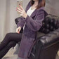 Autumn and Winter Knitted Cardigan Coat Korean Style Hooded Loose Sweater Mid-length Popular Coat Women