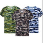 3 Pcs Camouflage Shirts Men Tees Wear-resistant Breathable T-shirt Casual Half Sleeve Pullover Labor Protection Clothing Summer
