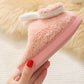 Winter Children's Cotton Slippers Indoor Non-slip Home Slippers Warm Plush Baby Slippers