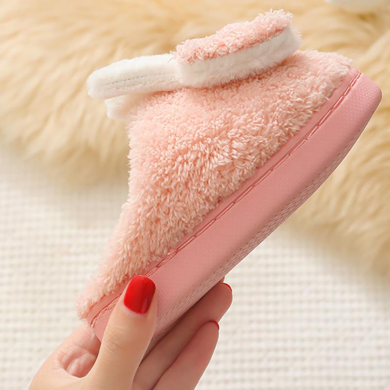 Winter Children's Cotton Slippers Indoor Non-slip Home Slippers Warm Plush Baby Slippers