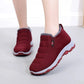 Autumn and Winter Women Plus Velvet Thick Warm Sports Shoes Non-slip Solid Color High-top Sneakers Middle-aged and Elderly Mothers Boots