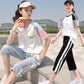 Sports Suit Women's Short-sleeved Cute T-shirt Summer Casual Loose Sports Pants Fabric Soft and Light Breathable Home Wear Sports Suit
