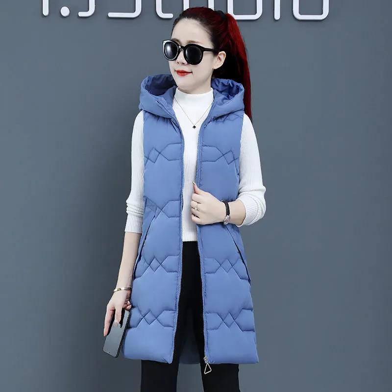 Korean Version of Slim Down Cotton Women's Vest Mid-length Fashion Vest Winter