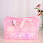 Women PVC Cosmetic Bag Case Waterproof Flower Print Cosmetics Transparent Toilet Bag Organizer Pouch Girl Make Up Bags Set