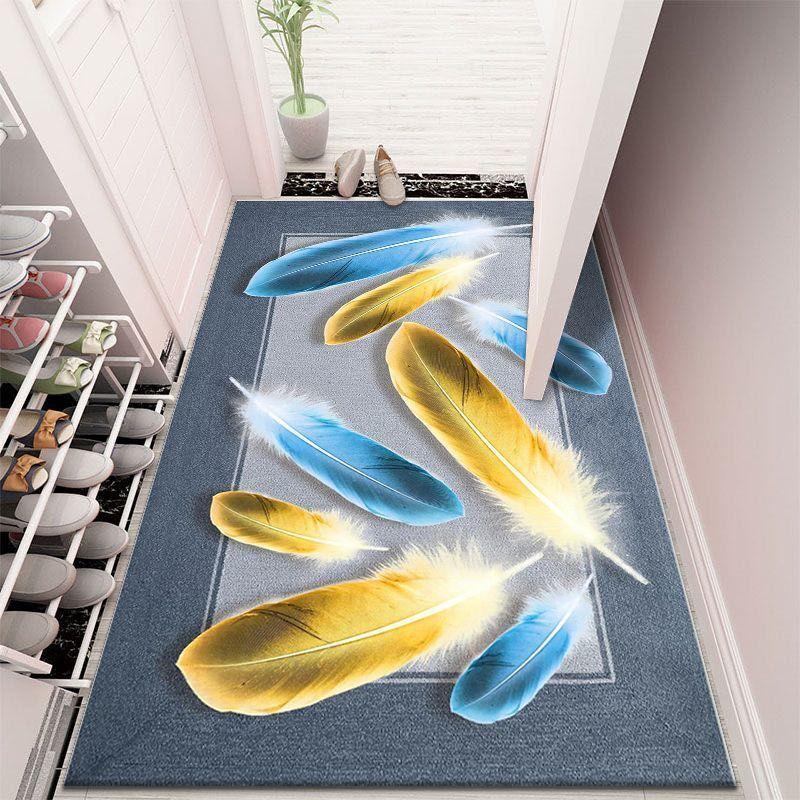 3D Foyer Floor Mat Door Mat Suede Floor Mat Door Floor Mat Kitchen Floor Mat Bedroom Bathroom Non-slip Absorbent Carpet