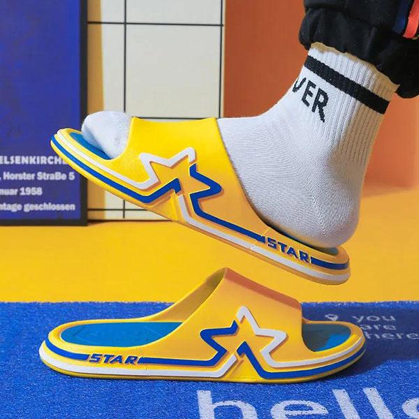 Men's Spring Large Size Indoor Soft Sole Flat Slippers Summer Outdoor Thick Heel Beach Sports Slippers