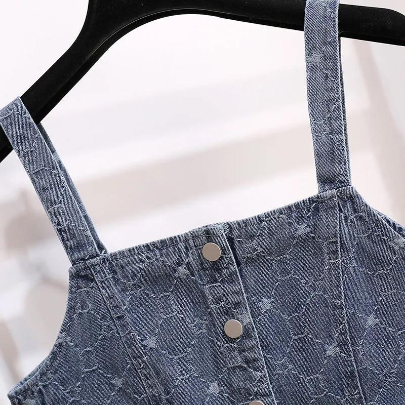 2 Pieces Ladies Dress Spring and Summer Round Neck Short Sleeve Casual Vacation Office Home