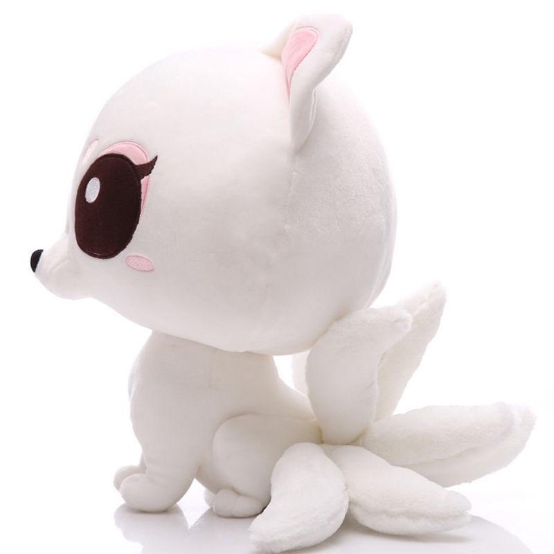Lovely Plush Toy Soft Nine Tailed Fox Plush Doll Cute White Fox Toy Children's Birthday Gift for Girls
