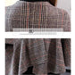 Plaid Shawl Cloak Spring and Autumn Women's Double-sided Woolen Coat British Style Retro Temperament Asymmetric