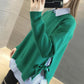 One-piece Round Neck Sweater Lace-up Sweater Spring and Autumn Loose Bottoming Sweater Ladies Top Solid Color Wild Sweater