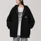 Women's Autumn Korean Style Hooded Cardigan Sweater Ladies Loose and Lazy BF Wind Ins Jacket Casual Zipper Cardigan