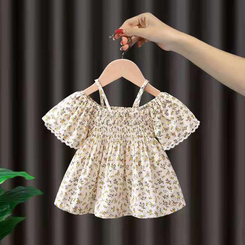 Two-piece Girls' Suits Net Celebrities Western Style Fashionable Children's Summer Clothes