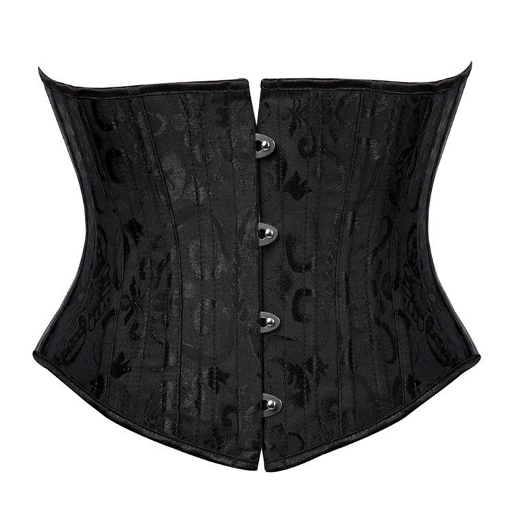 Corset Dobby Waist Trainer Cincher Bustier Top Corselet Sexy Lacing-up Slimming Underwear Lingerie
