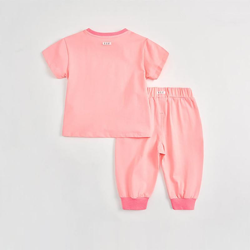 Girls Summer Suit Korean Style Western Style Children's Short-sleeved Pants Thin Two-piece Baby Girl Summer Clothes