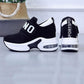 Spring and Autumn Versatile Wedge-soled Shoes Thick Bottom Women's Single Shoes Large Size Comfortable Middle Heel Casual Shoes