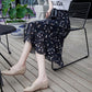 2020 Summer Black Polka Dots Chiffon Skirt Women High Waist Mermaid Skirt Elegant Midi Skirt