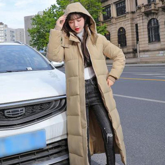 Down Padded Jacket Women's Long Section New Padded Jacket Ins Winter Loose Student Cotton Clothes Jacket