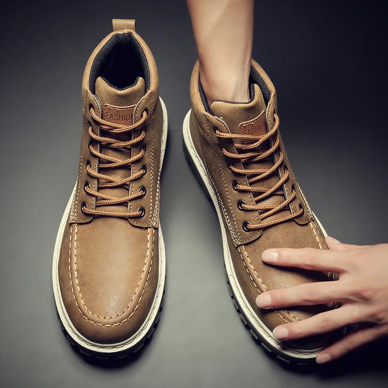 Autumn Martin Boots Men's Boots Men's Work Shoes Military Boots British High Top Shoes Men's Boots