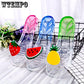 Summer Fruit Ladies Slippers Crystal Shoes Non-slip Beach Shoes Flat Heel Transparent