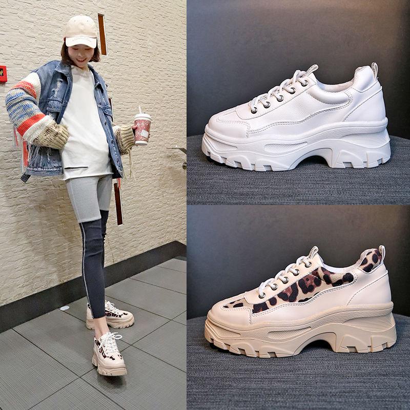 Daddy Shoes Female Korean Version of The Wild Sports Platform White Shoes Non-slip Wear-resistant Sports Shoes