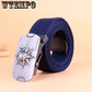 High Quality Canvas Belt Men And Women Jeans Belt Casual Strap Colors Long Metal Buckle Belts