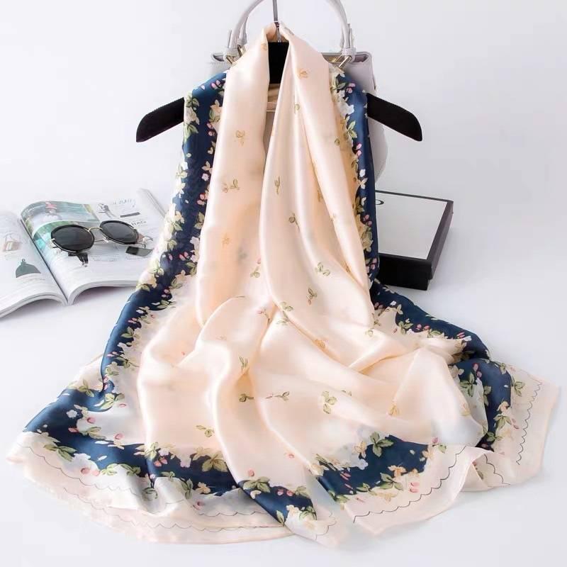 Scarves Ladies Beauty Fashion Printed Waist Silk Silk Scarf Large Squares Scarf