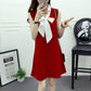 Dress Large Size Women's Chiffon Bow Long Loose Thin Sleeveless A Word Vest Skirt Summer