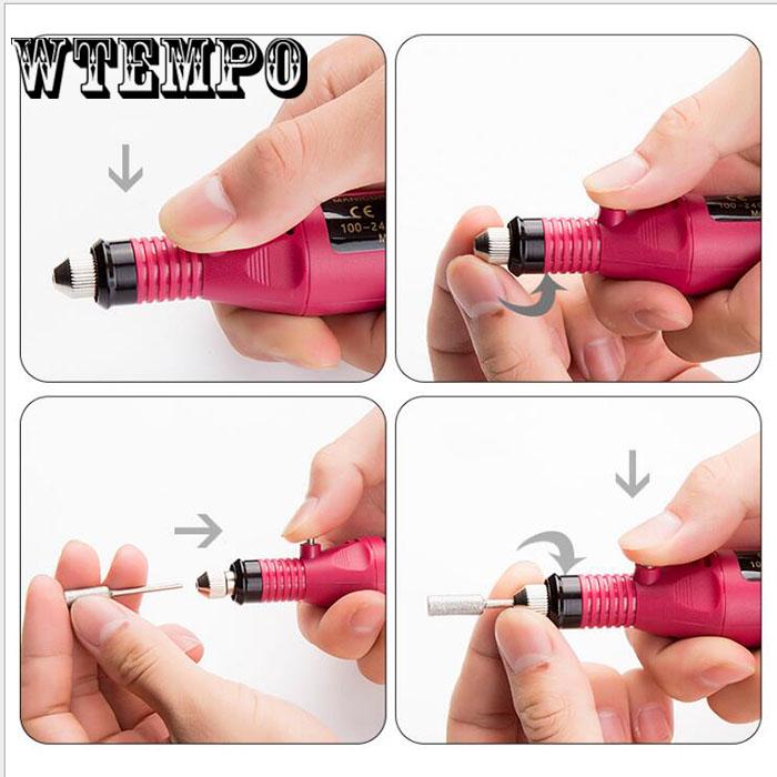 Electric Nail Drill Manicure Machine Set Milling Cutters For Nail Art Drill Bits Files Tools