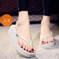 Flip-flops Female Version of All-match Casual Fashion Thin Belt Sponge Cake Sandals and Slippers Female Summer Flip-flops Non-slip Soft Beach Shoes