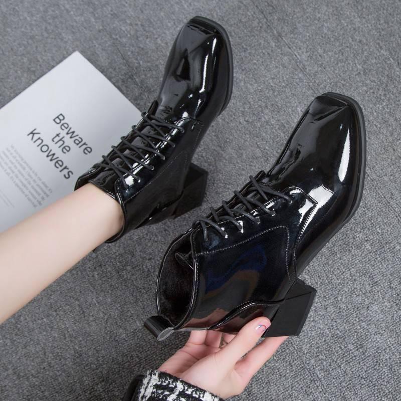 Chelsea Boot Leather Shoes Martin Boot Boot Women's Winter Warm Shoes Ankle Tread Casual Shoes
