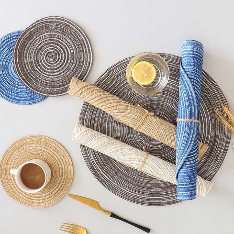 4 Colors Coasters Nordic Dining Table Insulation Mat Anti-scalding Mat Home Dining Mat Place Cloth Mat