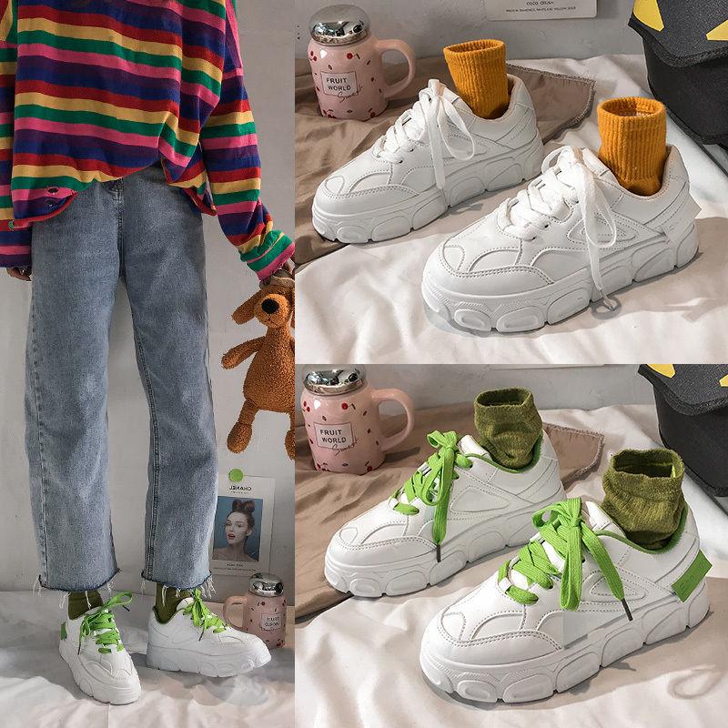 Summer Women White Sneakers Mesh Patchwork Dad Shoes Casual Thick Heel White Shoes Designer Breathable Running Platform Sneakers