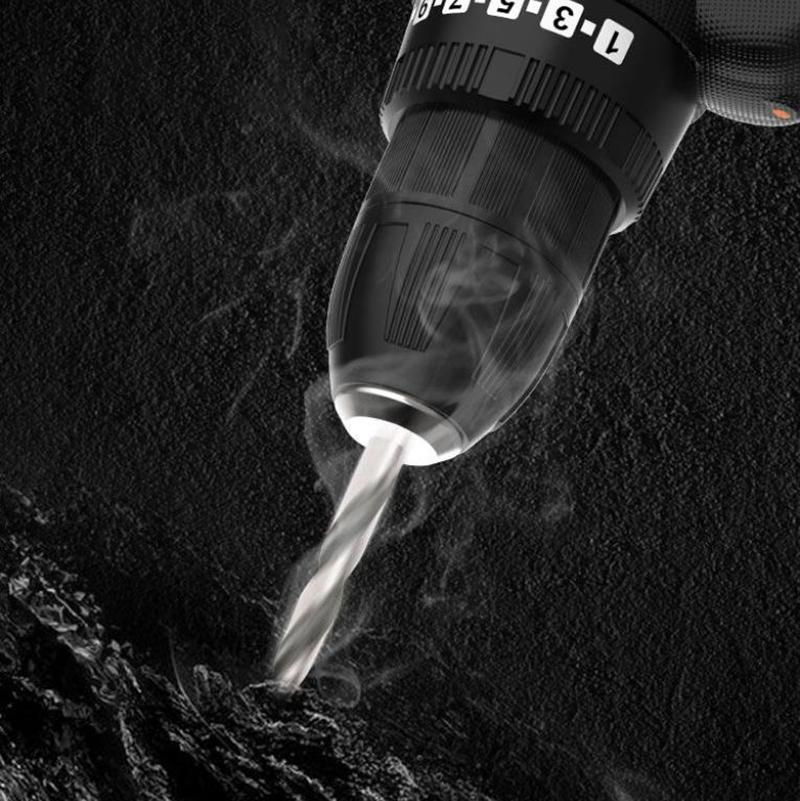 208Vf Two-speed Cordless Electric Drill Electric Screwdriver with Rechargeable Motor