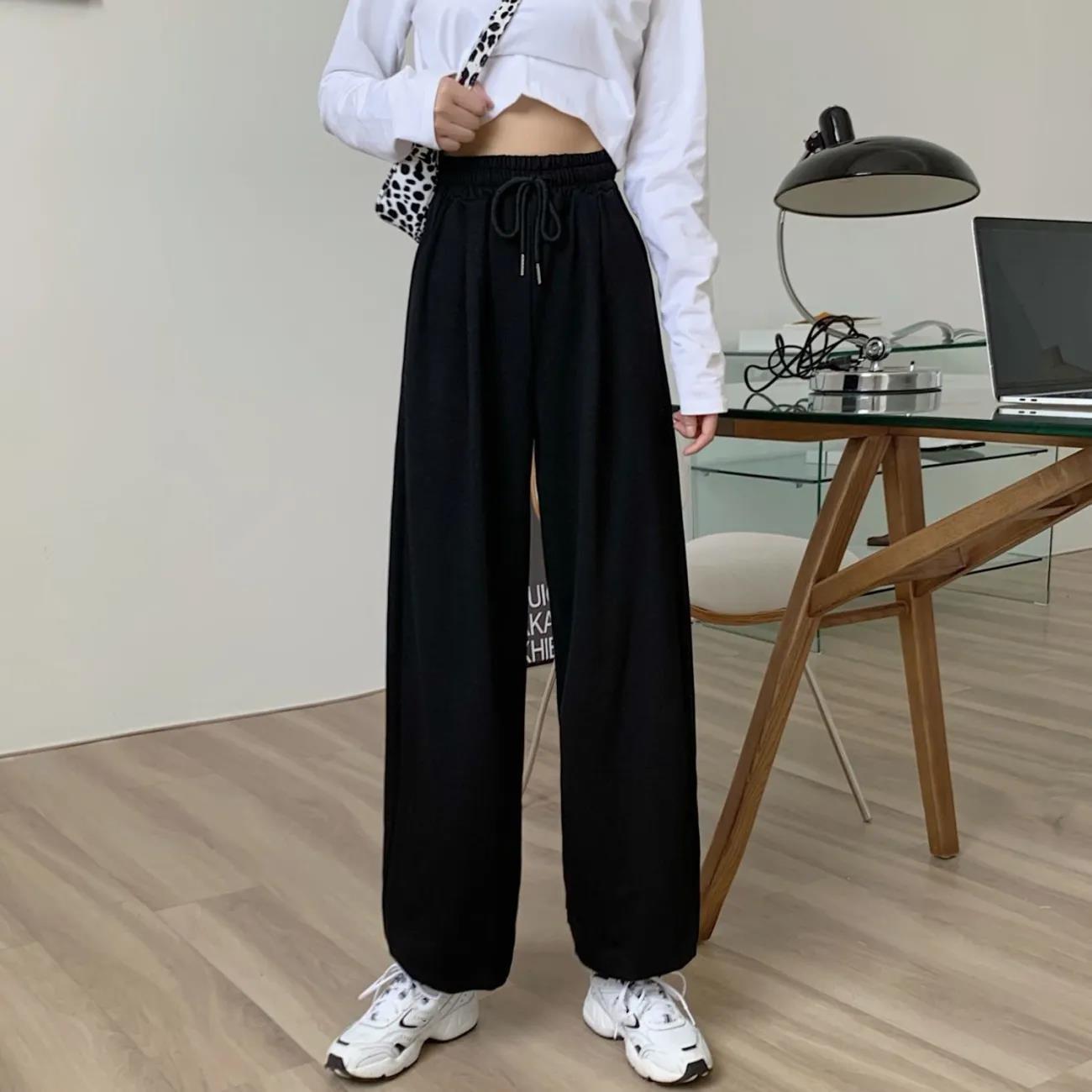 Sweatpants Female Students Loose Korean Version of The Spring and Autumn Thin Waist Pants Ins Wild Trend Casual Long Pants