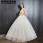 Ball Gown White Wedding Dress Lace Appliques Bridal Gowns Vestido De Novias Long robe de mariee