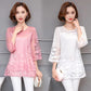 M-5XL Women Summer Blouses Shirt Chiffon Women Tops Plaid Half Sleeves Women Blouses Plus Size 4xl Blusas White Red Black Lace Solid Color Shirt