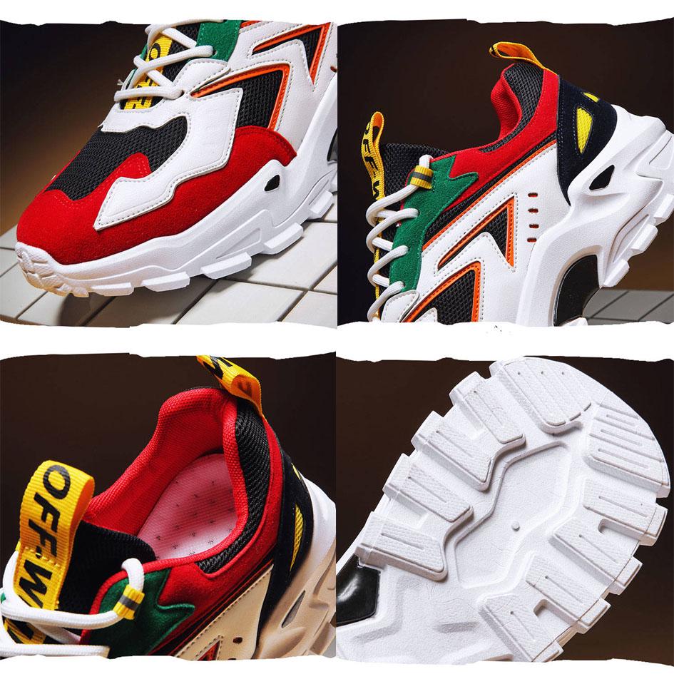 Clunky Shoes for Men Lace Up Thick Sneakers Increase High Anti-slip Casual Sports Shoes for Lovers