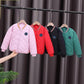 Children's Down Jacket Boys and Girls Cotton-padded Jacket Liner Plus Velvet Thick Winter Solid Color Warm Jacket Cotton Jacket